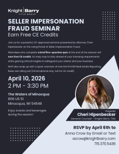 Seller Impersonation Fraud Seminar @ Waters of Minocqua